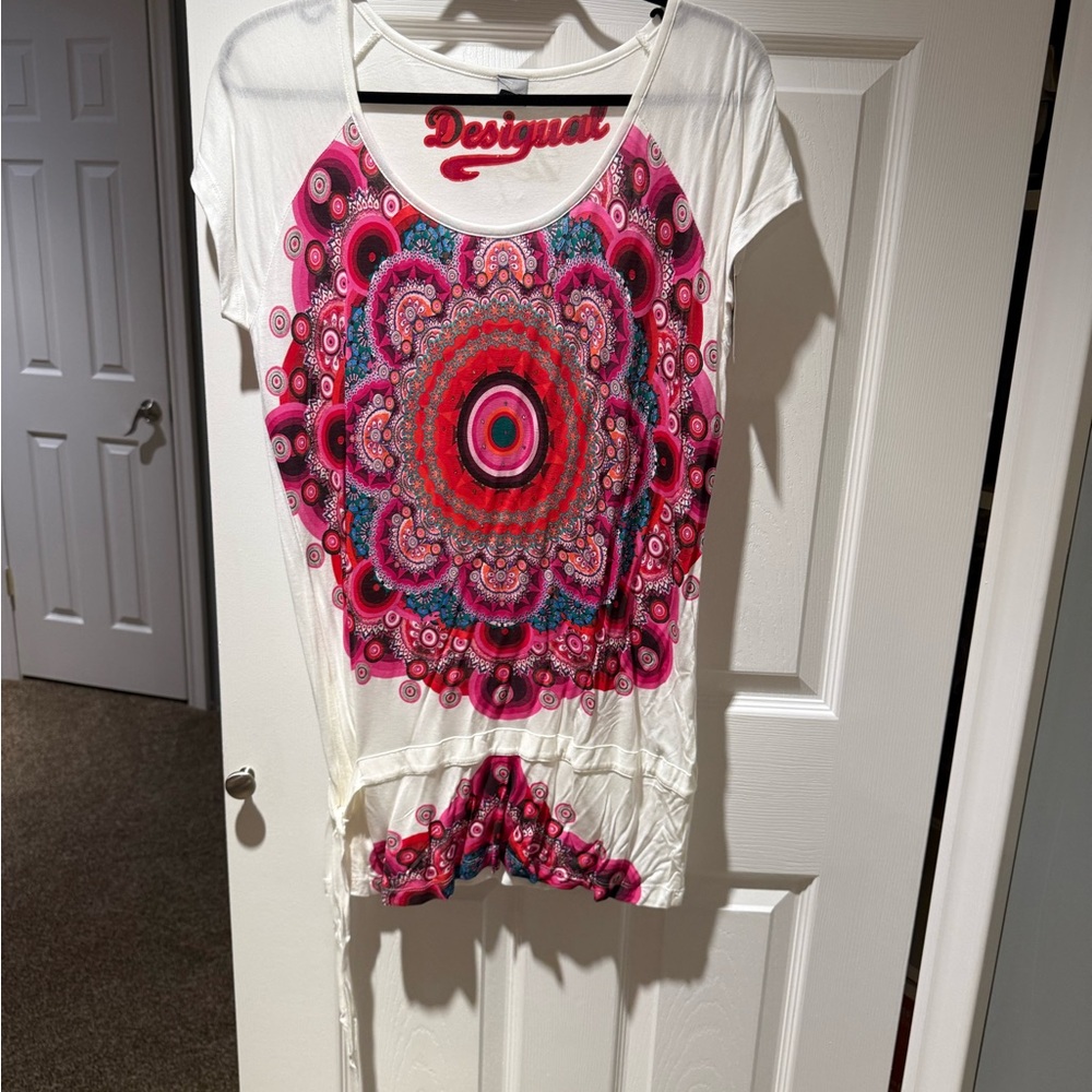 Desigual Women's Colorful Mandala Short Sleeve Top